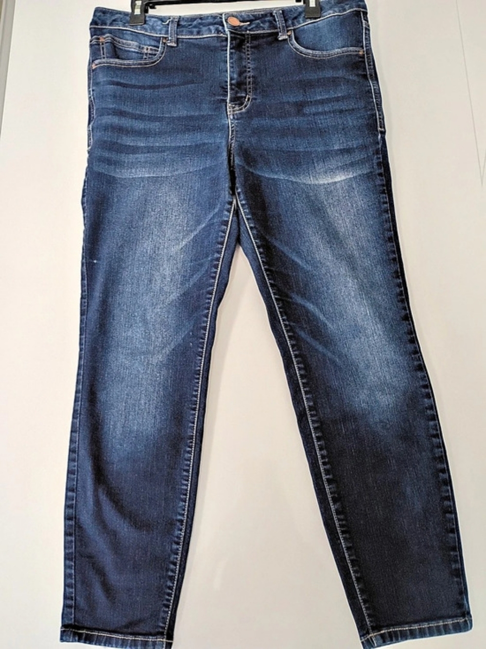 maurices Everflex Highrise Skinny Leg Jeans in Blue Size 14 Short